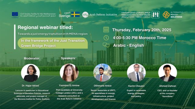 Webinar: Towards a Just Energy transition in the MENA region