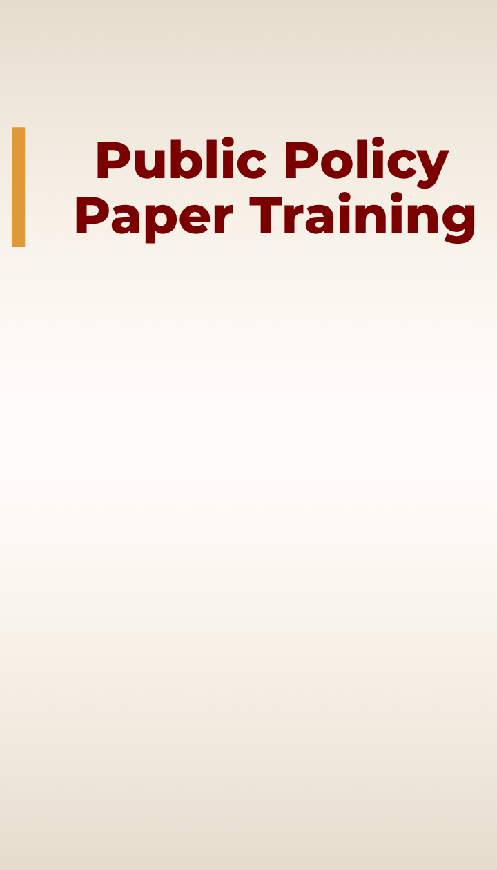 Call for Applications: 10th edition – Public Policy Paper Writing Training Program