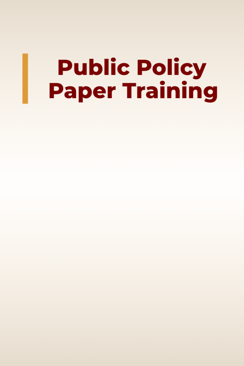 Call for Applications: 10th edition – Public Policy Paper Writing Training Program